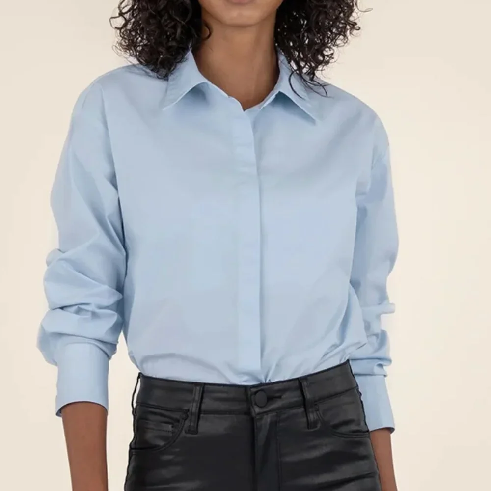 Kut from the Kloth Alara Fitted Cotton Shirt - Size M - Picture 1 of 10